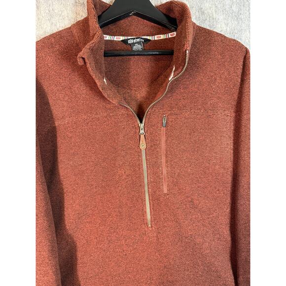 Sherpa Adventure Mens Brown 1/2 Zip SOFT Polyester Sweater Outdoor - XXL EUC - Picture 2 of 9